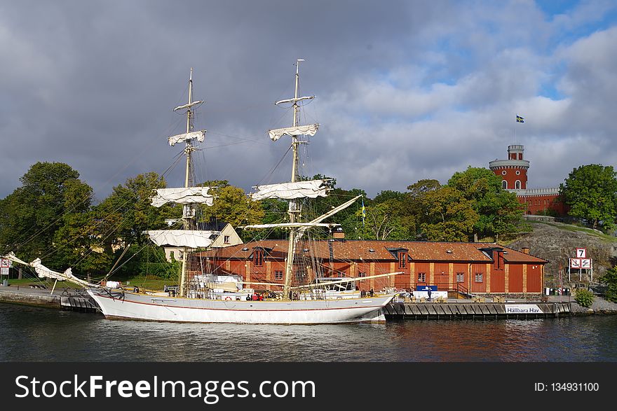 Waterway, Tall Ship, Sailing Ship, Ship