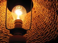 Photograph Of Inside Of Electric Lamp Royalty Free Stock Photography