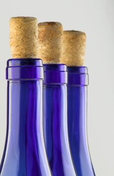 Blue Bottles Royalty Free Stock Photos