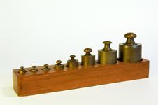 A Set Of Lead Weights Stock Photo