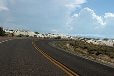 Winding Desert Highway Stock Photography