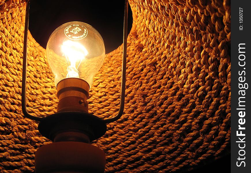 Landscape photograph of inside of electric lamp