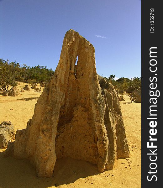 Stone-needles in the desert north of Perth. Stone-needles in the desert north of Perth