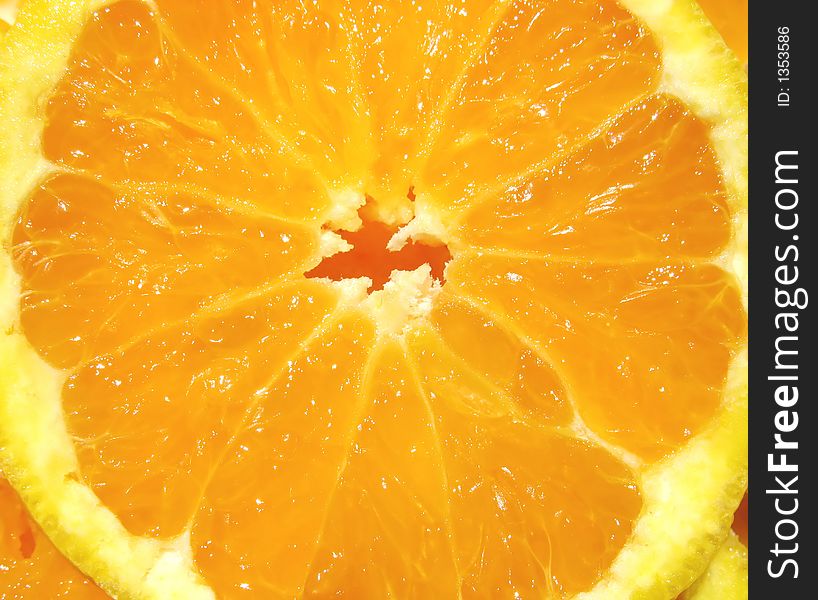 Close up of juicy orange