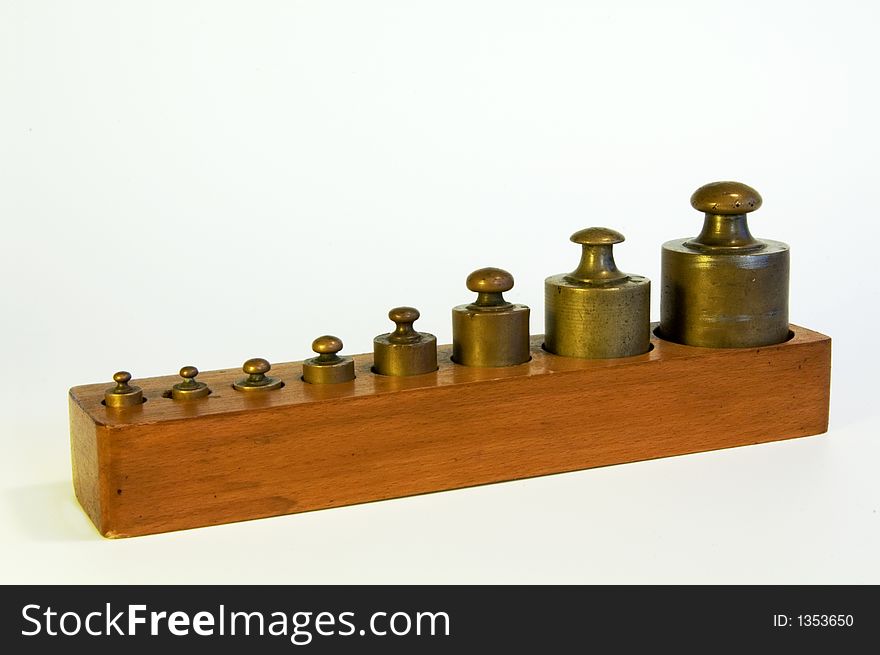 A set of lead weights