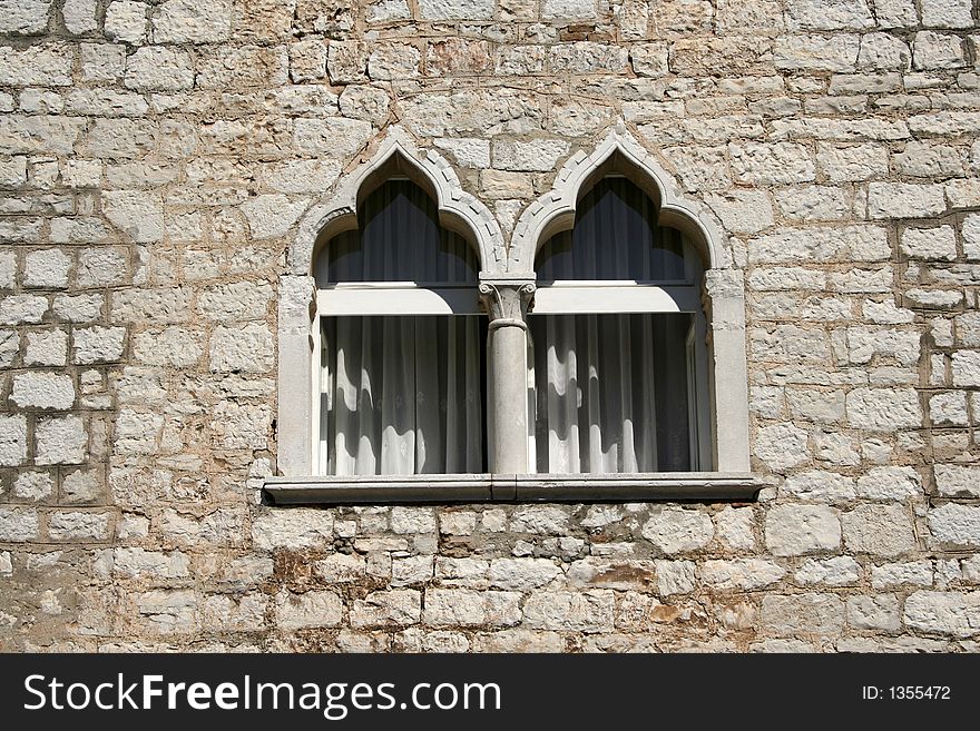 Detail an old church building in Croatia. Detail an old church building in Croatia