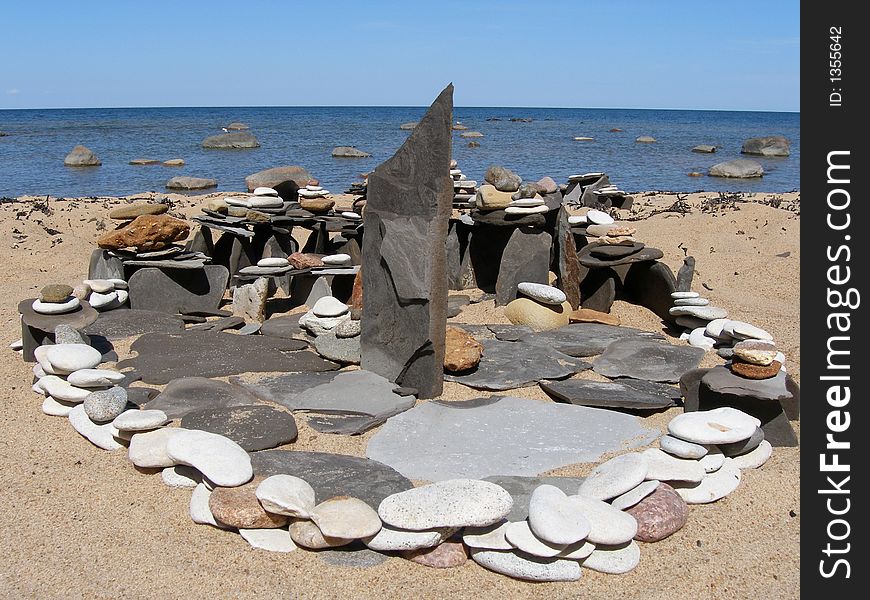 Religious worship place at the beach. Religious worship place at the beach