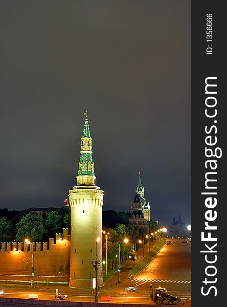 Moscow kremlin, tower, chimes, summer 2005