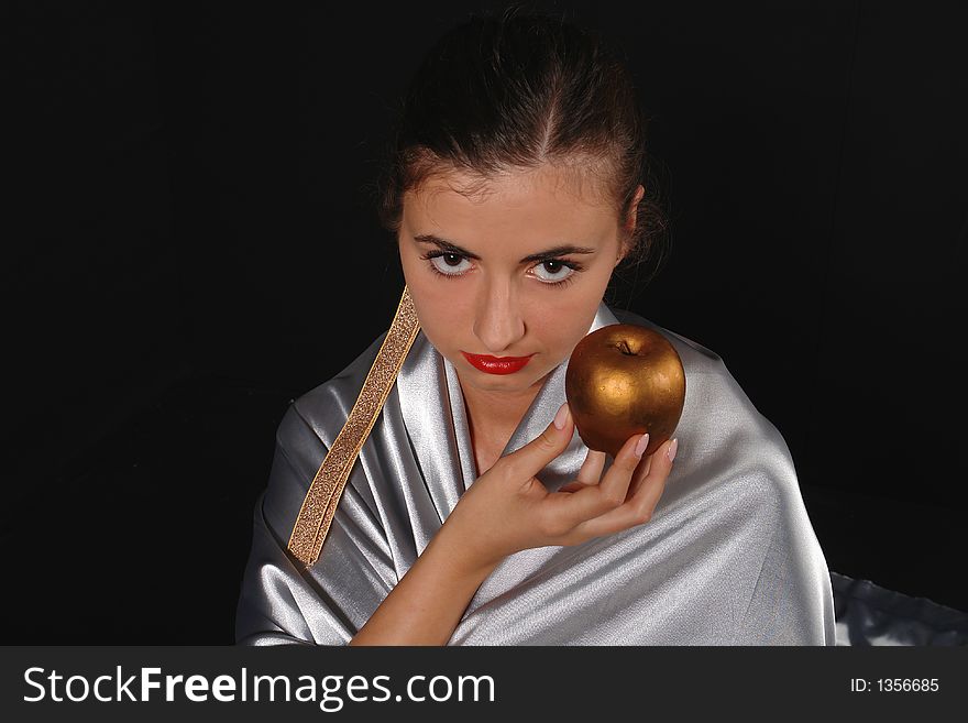 The girl with the golden apple. The girl with the golden apple