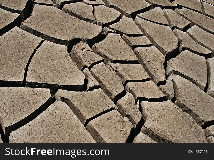 Dry cracked earth texture background