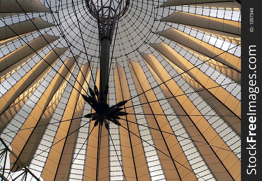 Tent-like roof of Sony-Center in Berlin. Tent-like roof of Sony-Center in Berlin