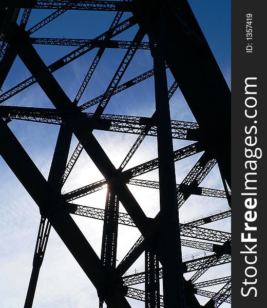 Metal bracing of Harbour-Bridge, Sydney