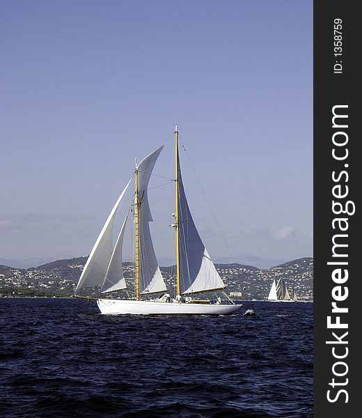 Classic sailing yacht Windrose build in 2001 by Holland Jachtbouw in a breeze