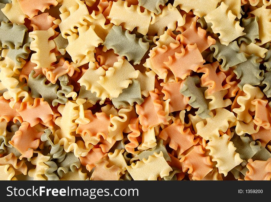 Pasta in Tricolor Ribbon Style ideal for food background
