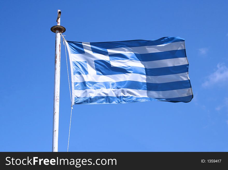 The national flag of Greece. The national flag of Greece