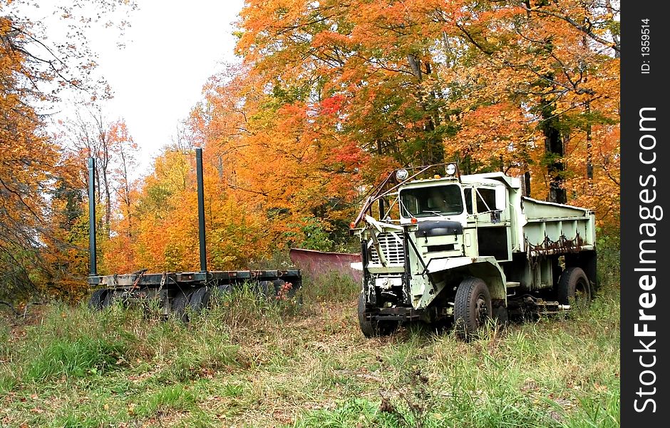 Old dump truck in the junk yard