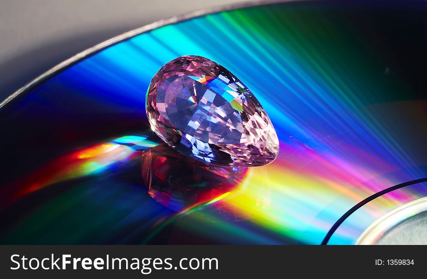 Jewel diamond on the colorful background. Jewel diamond on the colorful background