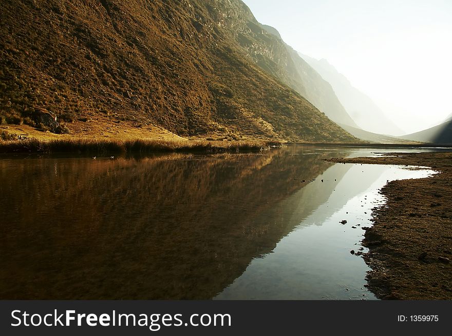 Beautiful lake for morning in Cordilleras. Beautiful lake for morning in Cordilleras