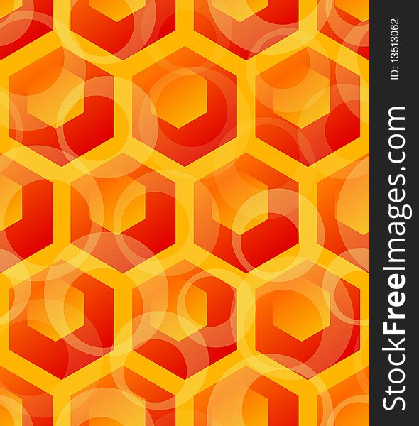 Graphic Illustration of Seamless Hexagon Pattern