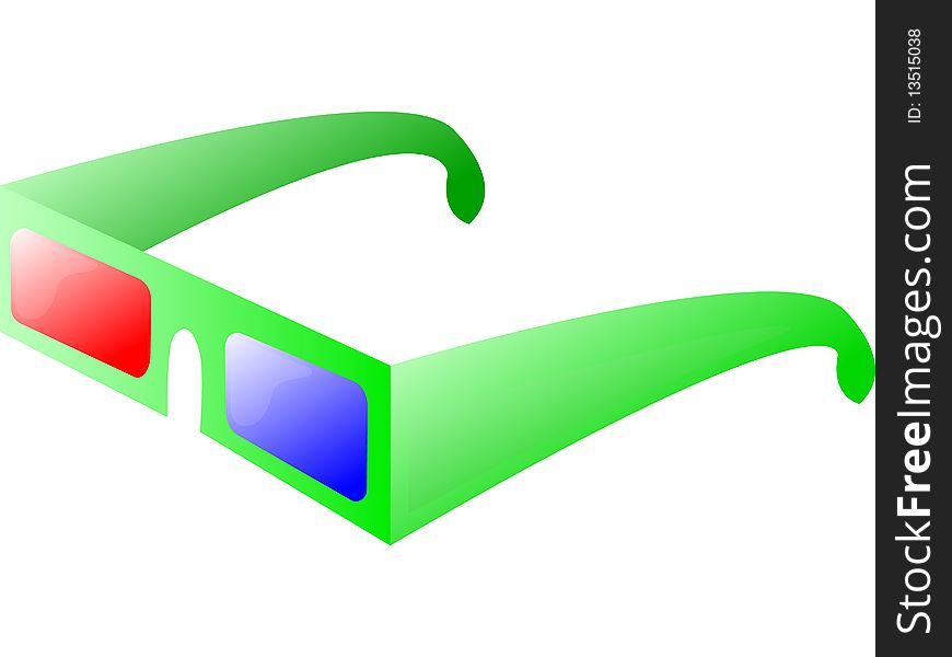 A pair of high quality 3D (anaglyph) glasses. A pair of high quality 3D (anaglyph) glasses