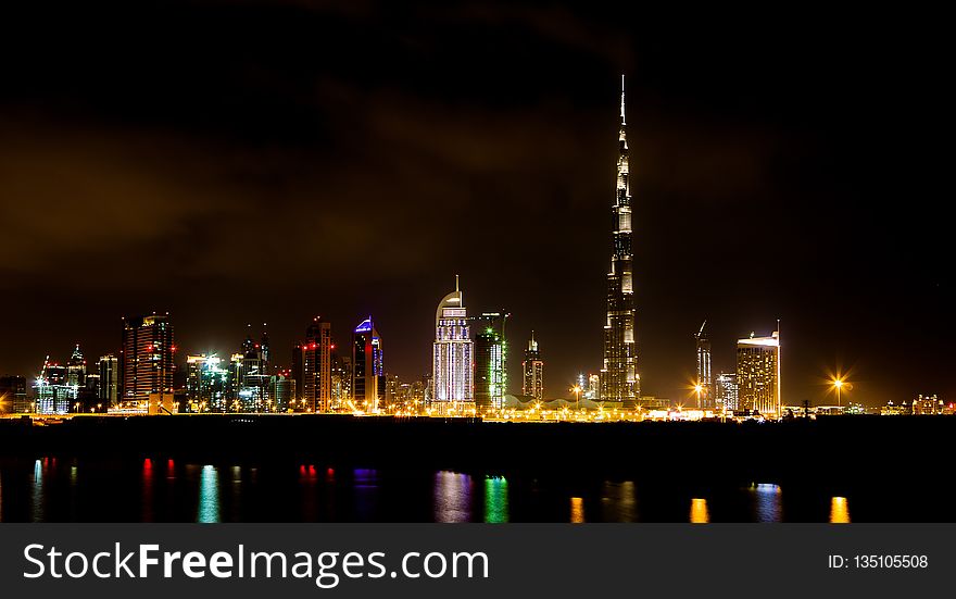 Cityscape, Reflection, Skyline, City