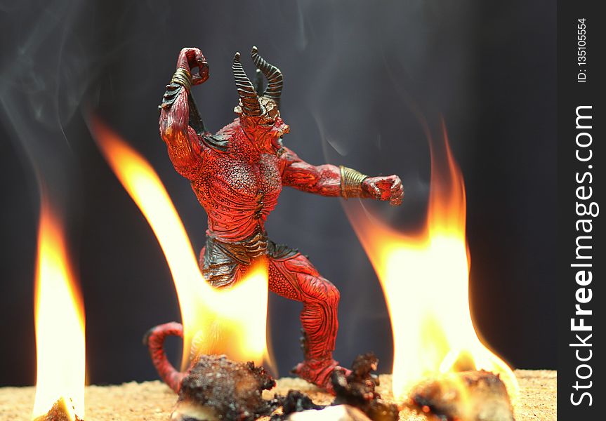 Geological Phenomenon, Action Figure, Flame, Fire