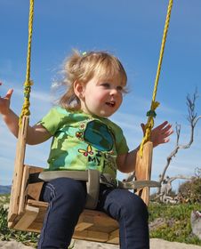 Swinging Little Girl Stock Image Swinging Little Girl Stock Image