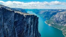 Norwegian Fjords, Marvelous Nature And Tourism Area Stock Image