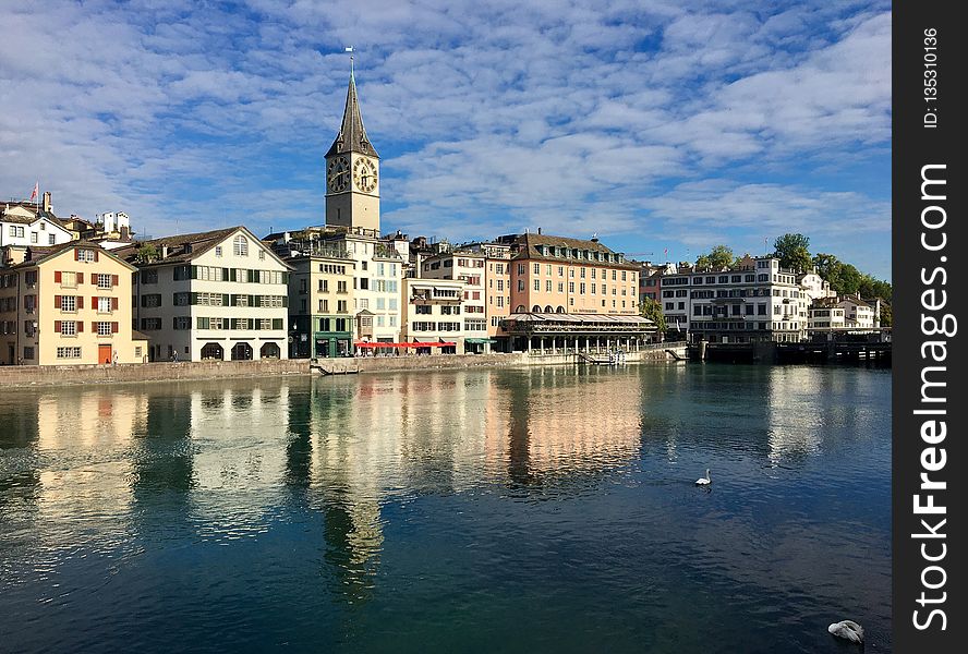 Reflection, Water, Sky, Waterway