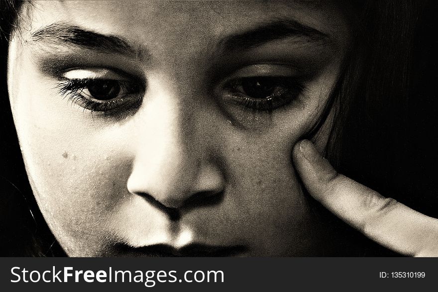 Face, Black And White, Person, Nose