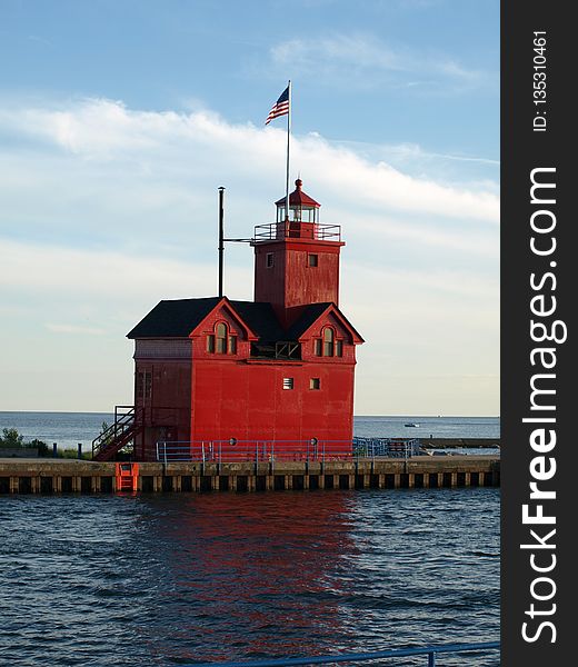 Lighthouse, Tower, Beacon, Water