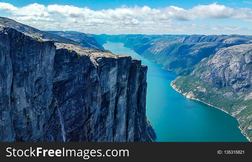 Famous fjord area and magnificent landscapes in Norway. Famous fjord area and magnificent landscapes in Norway