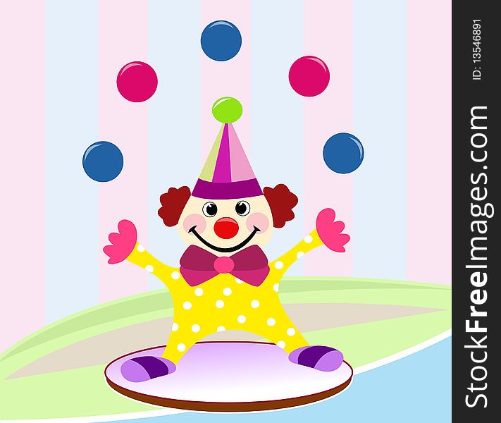Funny circus clown