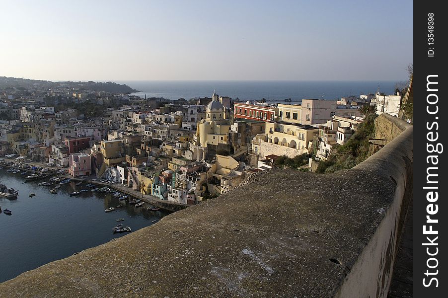 Procida a beautiful island in campania , italy