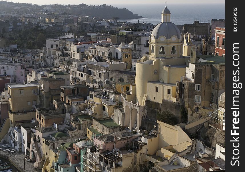 Procida a beautiful island in campania , italy