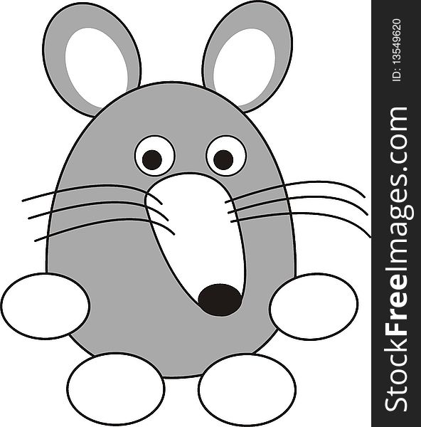 The cartoon  vector isolated illustration of rat - toy, pet. The cartoon  vector isolated illustration of rat - toy, pet