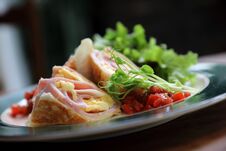 Breakfast Burrito Ham And Eggs With Salad Vintage Style Stock Photo Breakfast Burrito Ham And Eggs With Salad Vintage Style Stock Photo