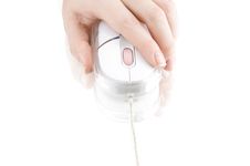Computer Mouse In Hand Stock Photo Computer Mouse In Hand Stock Photo