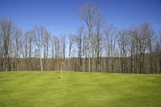 Golf Green And Blue Sky Royalty Free Stock Photography