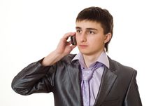 Businessman Talking On The Phone Stock Images