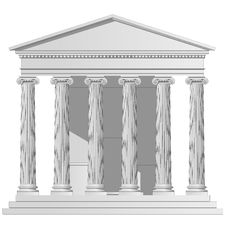Temple Ionic Stock Photo Temple Ionic Stock Photo
