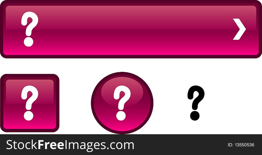 Question web buttons. Set of illustration. Question web buttons. Set of illustration.