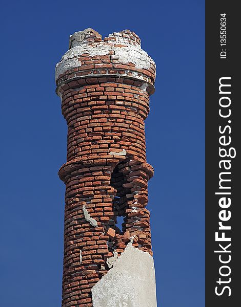 Decaing chimney at sunlight, Lesbos, Greece. Decaing chimney at sunlight, Lesbos, Greece