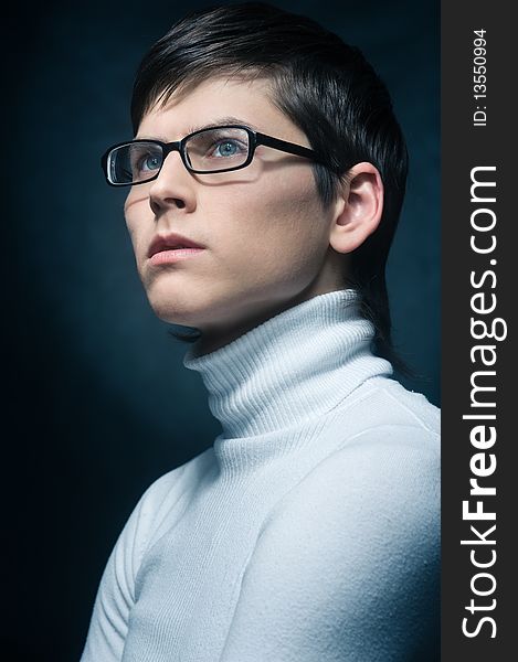 Young man in glasses
