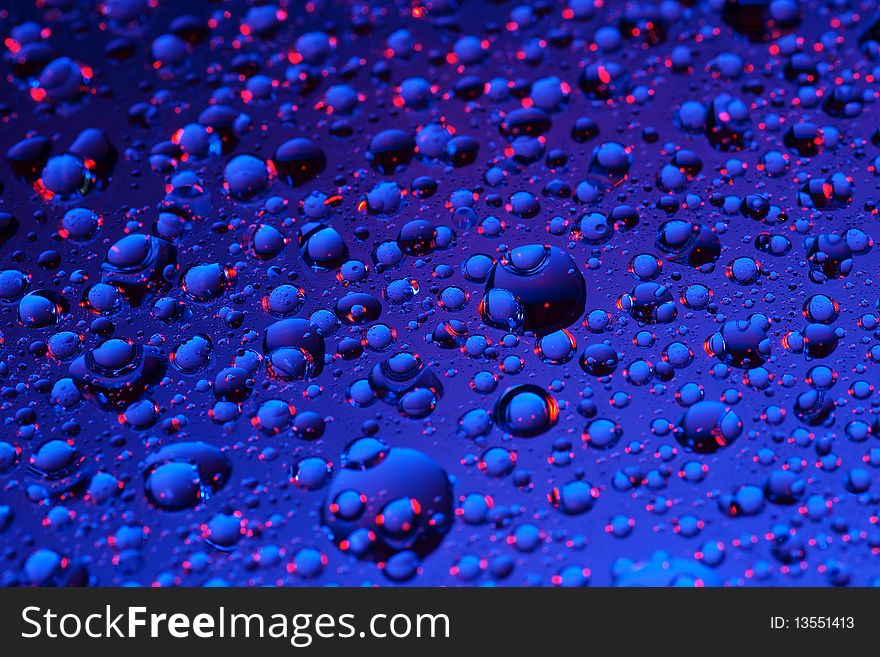 Dark blue background with water drops. Dark blue background with water drops