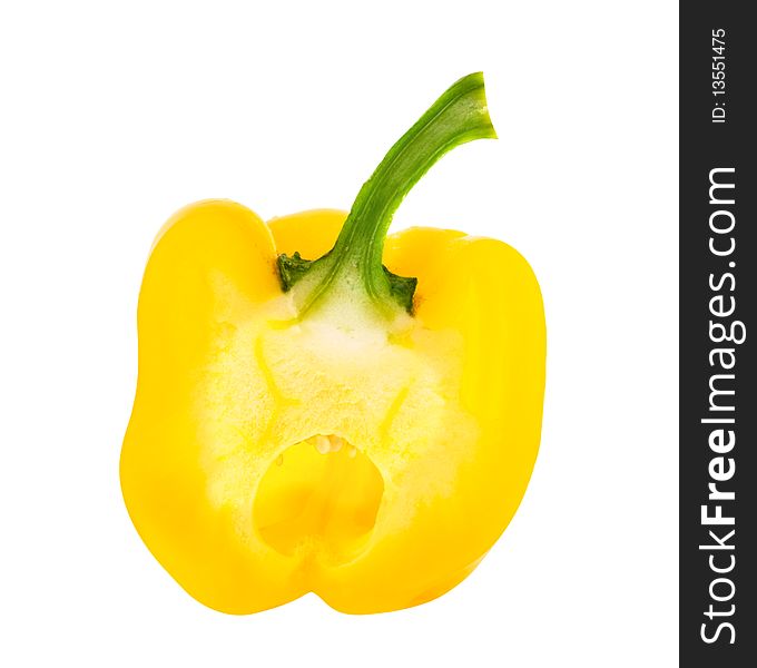 Cut  yellow bell pepper