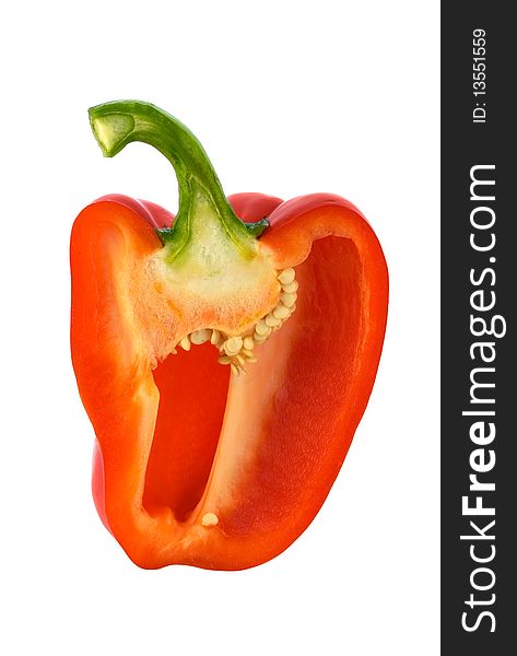 Cut  red bell pepper