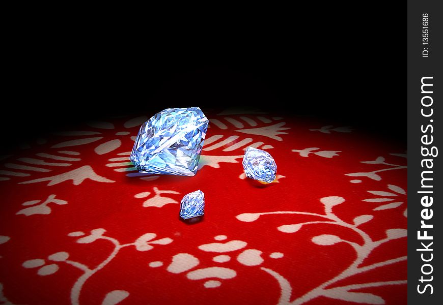 Diamonds On A Red Tissue