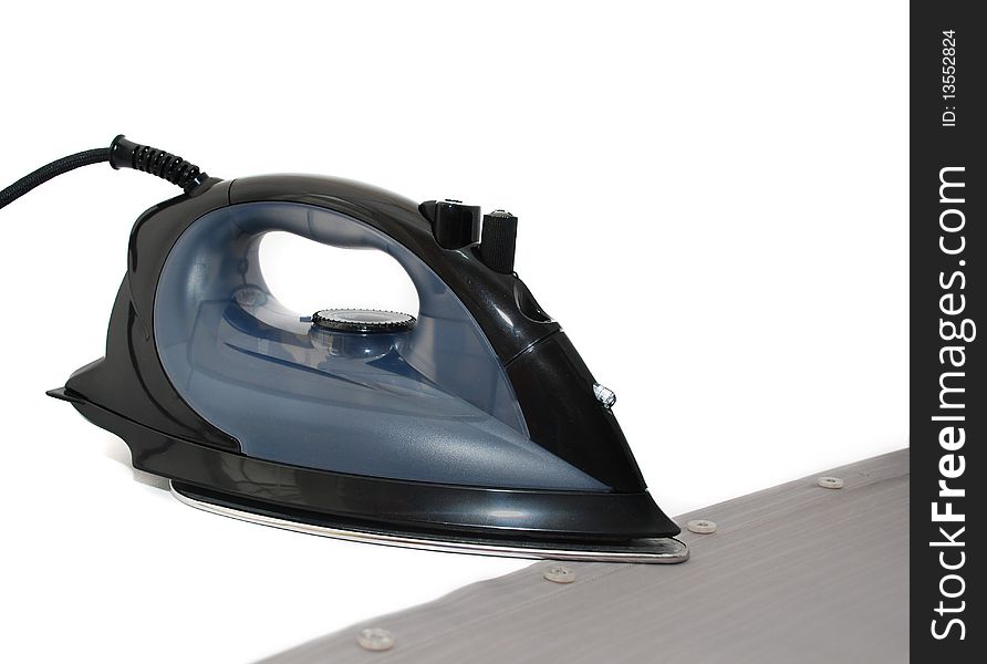 Electric iron on a white background