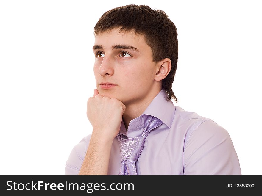 Businessman In A Purple Shirt